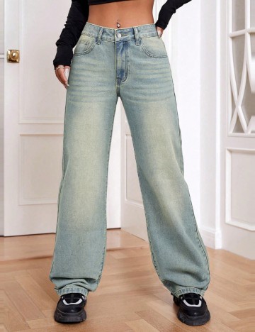 Jeans Shein, albastru