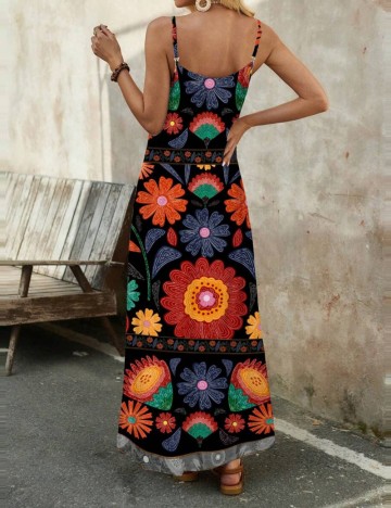 Rochie maxi Shein, mix culori