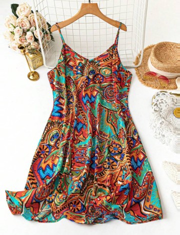 Rochie mini Shein Curve+, mix culori