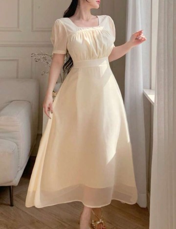 Rochie maxi DAZY by Shein, crem