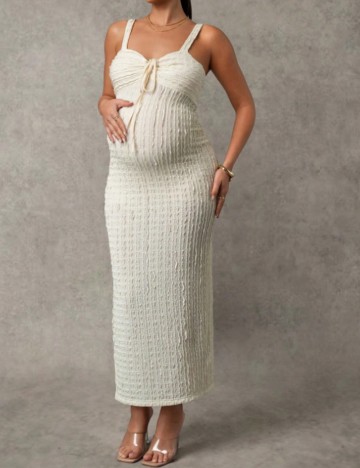 Rochie maxi Shein, crem