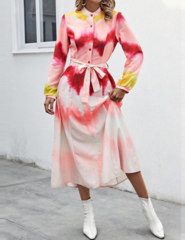 Rochie midi Shein, mix culori