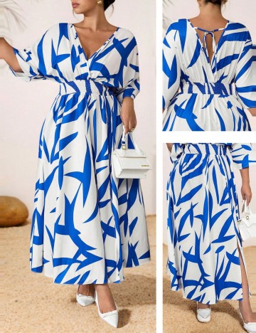 Rochie maxi Shein Curve+, mix culori