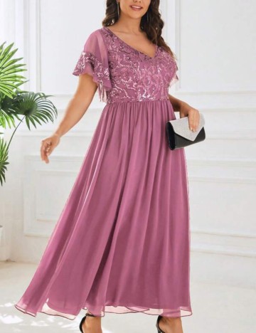 Rochie de ocazie Shein Curve+, roz
