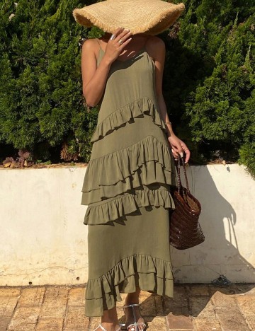 Rochie midi Shein, kaki