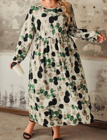 Rochie maxi Shein Curve+, mix culori