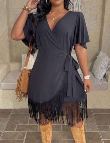 Rochie mini Shein Curve+, negru