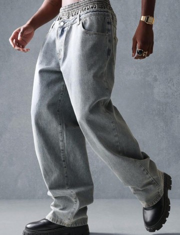 Jeans SUMWON by Shein, albastru