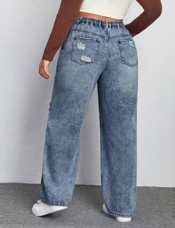 Jeans Shein Curve+, albastru