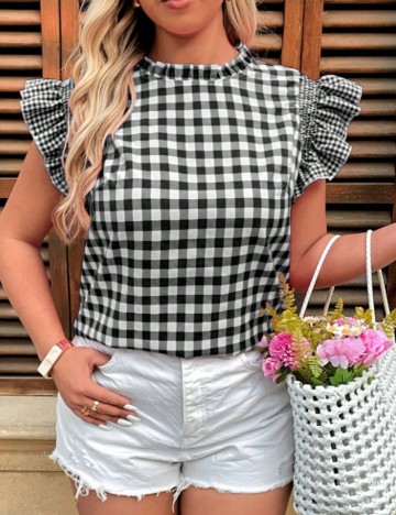 Cămașă cu mânecă scurtă Shein Curve+, mix culori