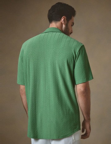 Cămașă cu mânecă scurtă MANFINITY by Shein, verde
