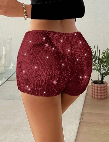 Pantaloni scurți Shein, vișiniu