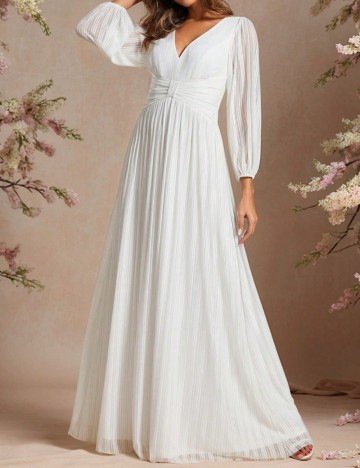 Rochie maxi Ever pretty by Shein, alb