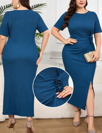 Rochie maxi Shein Curve+, albastru