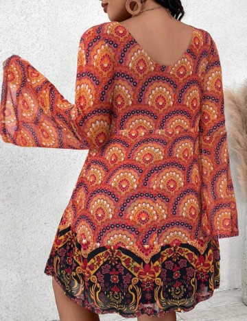 Rochie mini Shein Curve+, mix culori