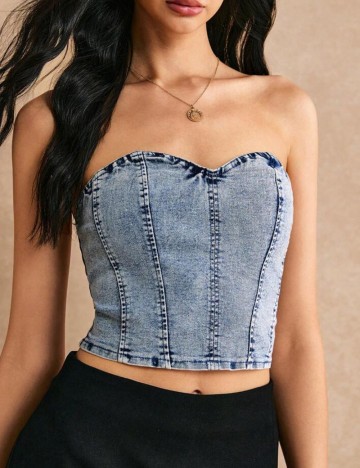 Top Shein, albastru