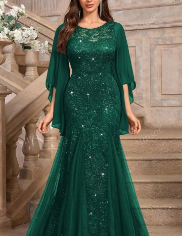 Rochie de ocazie Shein, verde
