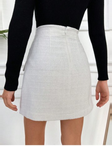 Fustă mini Shein, crem