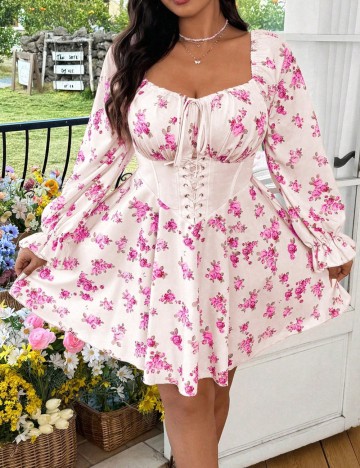 Rochie mini Shein Curve+, mix culori