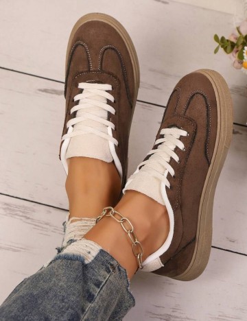 Pantofi Sport Shein, maro