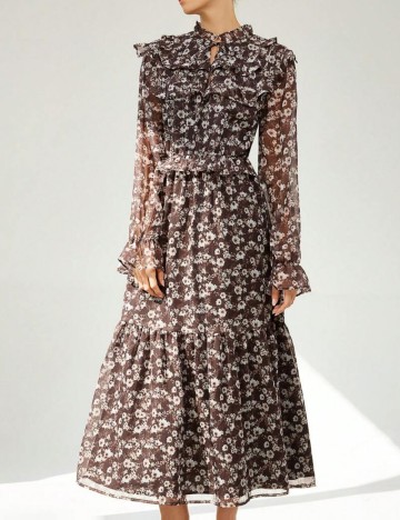 Rochie midi Shein, floral print
