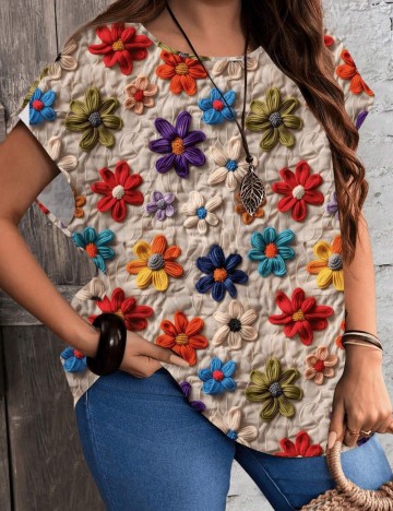 Tricou Shein Curve+, mix culori