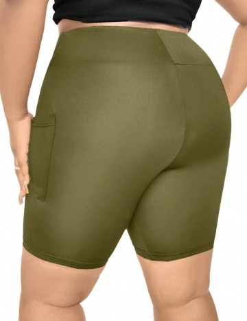 Set colanți scurți Shein Curve+, kaki
