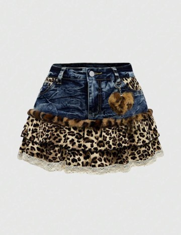 Fustă mini Romwe by Shein, mix culori