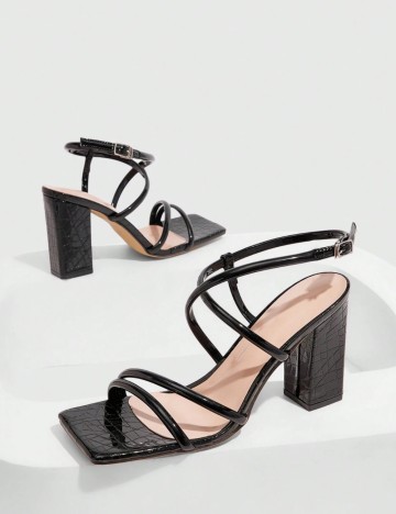 Sandale Cu Toc Shein, negru
