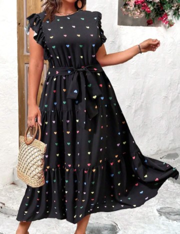 Rochie maxi Shein, mix culori