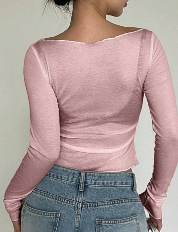 Bluză DAZY / LESS by SHEIN, roz