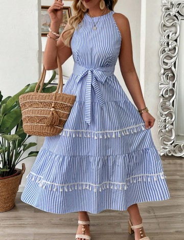 Rochie midi Shein Curve+, albastru