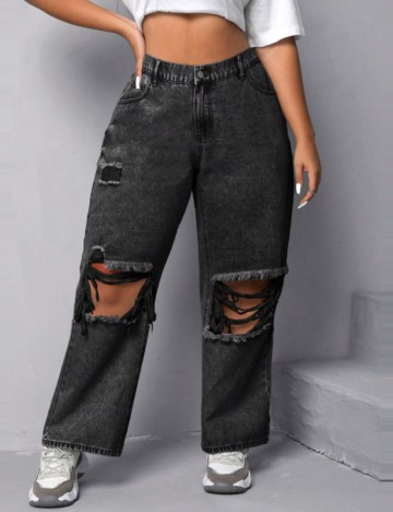 Jeans Shein Curve+, negru
