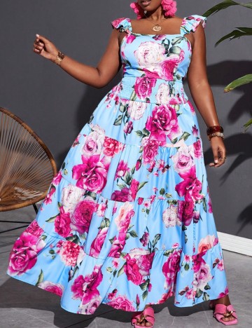 Compleu Shein Curve+, floral print