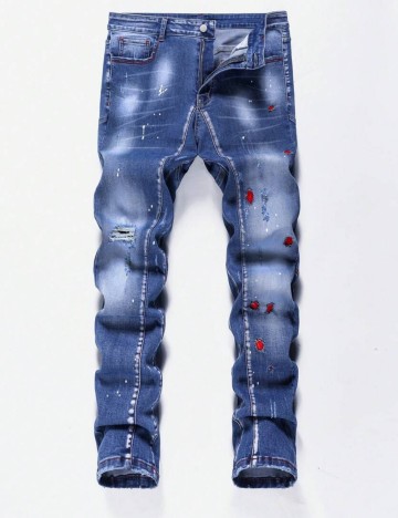 Jeans MANFINITY by Shein, albastru