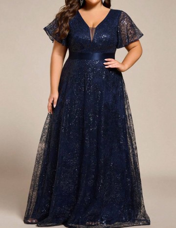 Rochie de ocazie Shein Curve+, albastru