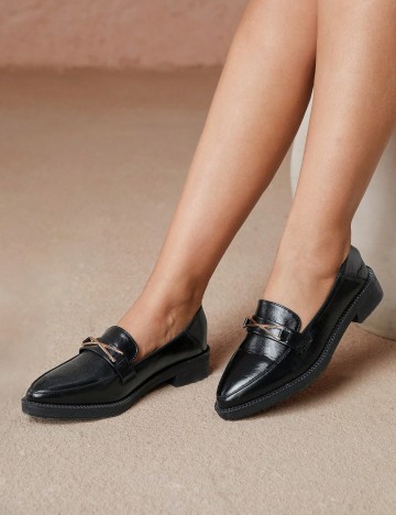 Pantofi CUCCOO by SHEIN, negru