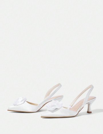 Pantofi cu toc Shein, alb