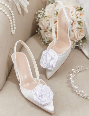 Pantofi cu toc Shein, alb