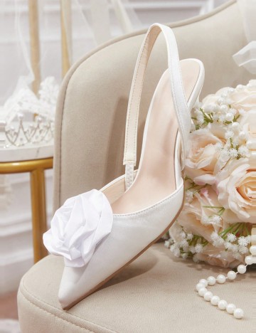 Pantofi cu toc Shein, alb