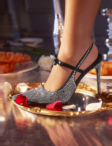 Pantofi cu toc CUCCOO by SHEIN, negru
