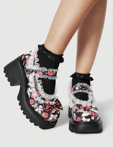 Pantofi cu toc Shein, negru