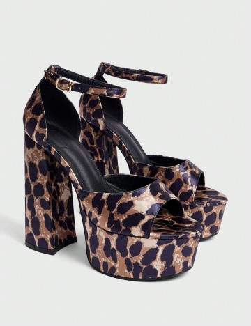 Sandale cu platformă CUCCOO by SHEIN, maro