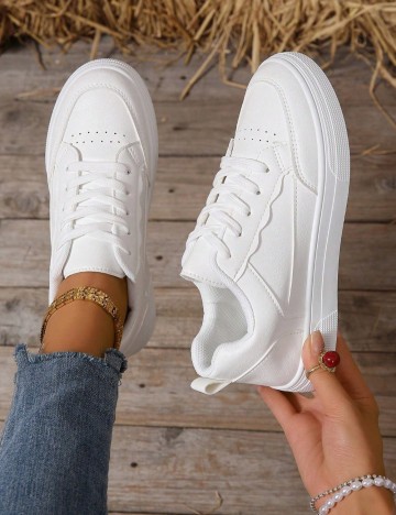 Pantofi Sport Shein, alb