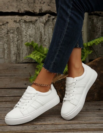 Pantofi Sport Shein, alb