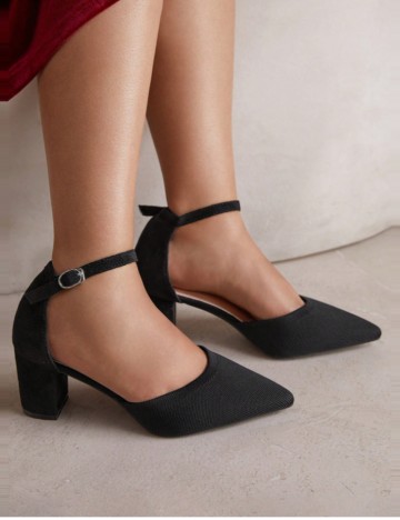 Pantofi cu toc CUCCOO by SHEIN, negru