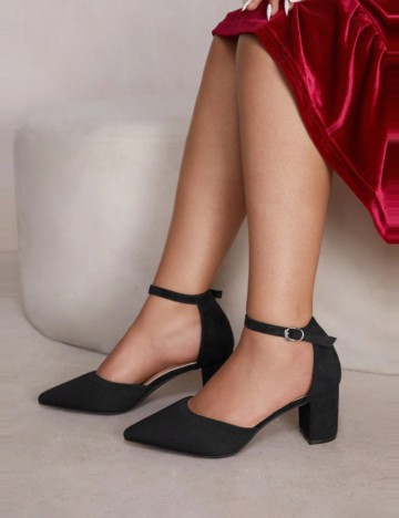Pantofi cu toc CUCCOO by SHEIN, negru