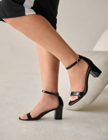 Sandale Cu Toc Shein, negru