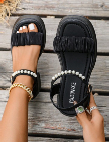Sandale Cu Toc Shein, negru