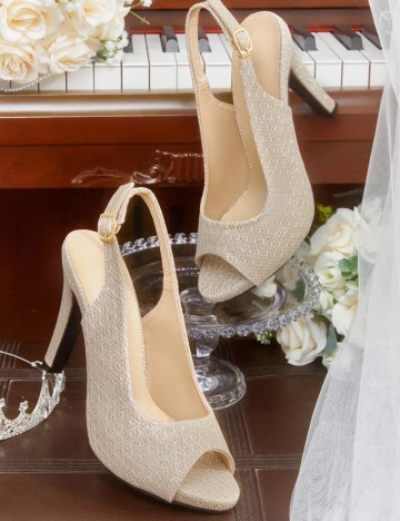 Sandale Cu Toc CUCCOO by SHEIN, auriu